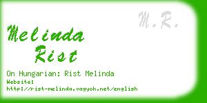 melinda rist business card